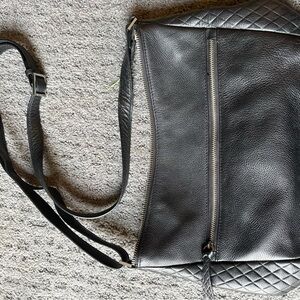 Vera Bradley Black Leather Crossbody Bag